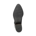 thumbnail image 4 of WHITE MOUNTAIN Womens Black Pull Tabs Embroidered Cushioned Caraway Pointed Toe Block Heel Leather Cowboy Boots 7 M, 4 of 4