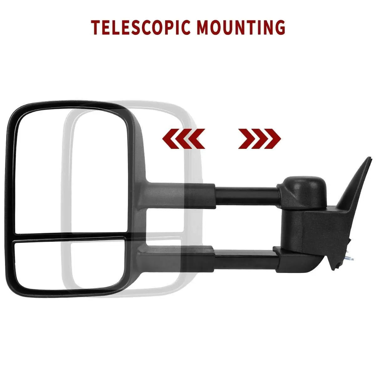 Ledkingdomus Power Side Towing Mirrors For 1988-1998 Chevy GMC C/K 1500 2500 3500 Truck Pair