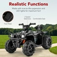 thumbnail image 6 of Best Choice Products 12V Kids Ride-On ATV Quad w/ Bluetooth, 2.4mph Max, Treaded Tires, LED Lights, Radio - Army Green, 6 of 9