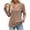 Khaki, variant on Asxite Women Fall Winter Tops V Neck Long Sleeve Solid Knit Ribbed Pullover Shirts