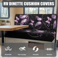thumbnail image 4 of XYZCANDO Purple Butterfly RV Dinette Cushions Comfortable RV Decor Stylish Bench Seat Cover Universal Cushion Covers for Couches and Sofas Washable Slip Covers, 4 of 7