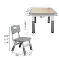 thumbnail image 7 of UNICOO® Kids Table and 2 Chairs Set, Height Adjustable Toddler Table and Chair Set, Easy to Wipe Arts & Crafts Table, Suitable for Ages 2-8, Childrens Table and Chair Set (BY-60-MGY), 7 of 7