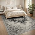 thumbnail image 3 of ODIKA 8'x10' Washable Area Rug Farmhouse Vintage Inspired Motif Featuring Symmetrical Desk Dining for Room, Large Office, Lounge, Non-Slip Chair-Friendly Mat, 3 of 7