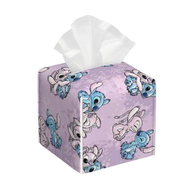 Funda para caja de pañuelos de cuero con puntadas cuadradas, soporte para papel de seda con cinturón inferior, funda estética para papel facial con forma de cubo, decoración moderna para baño y