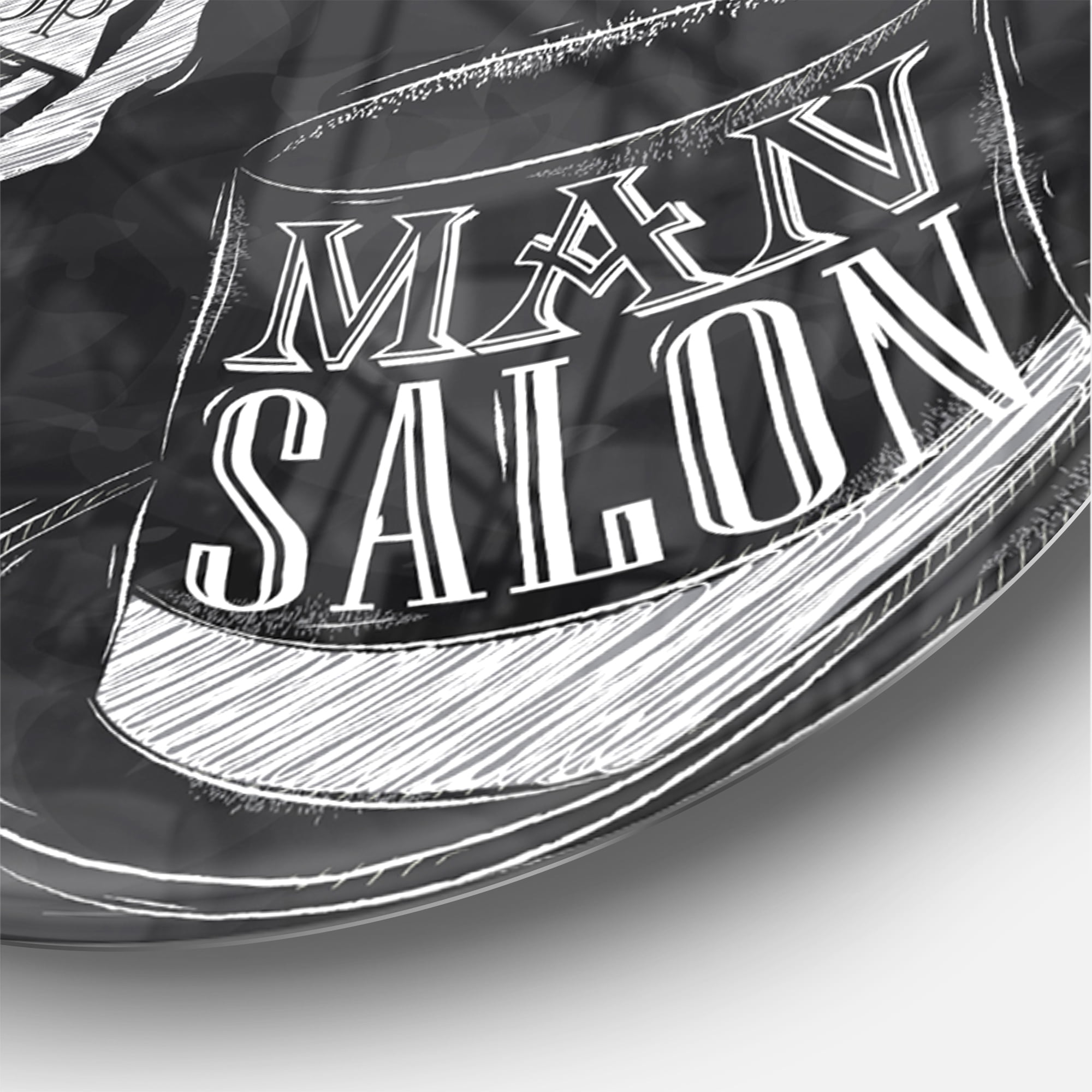 Designart 'Set Barbershop ' Modern wall clock
