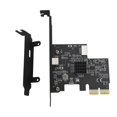 thumbnail image 1 of USB 3.2 GEN2 Expansion Card 10Gbps PCIE 2X Interface Support Type C and Type E Front for ASM3142 Chip Expansion Card, 1 of 4
