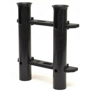 Fishing Rod Racks - 2pcs Rod Rack Vertical Wall Mounted PVC Black Fishing Pole Holder with 7 Holes for Garage, Cabin, Boat Room