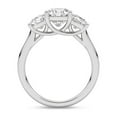 thumbnail image 2 of Viora Jewel 1.68 Ct Cushion Cut Three Stone Diamond Ring for Women's - Trilogy Engagement Ring - Lab-Created Simulated Diamond - 14K White Gold Plated - Ideal Proposal or Wedding Ring for Women's, 2 of 6