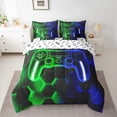 thumbnail image 3 of Erosebridal Gradient Gamepad Bed in a Bag Queen size, Abstract Geometric Bed Set, Gaming Reversible Bedding Queen Size, Lightweight Room Decoration, 7pcs, 3 of 5