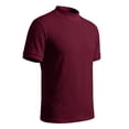 thumbnail image 5 of WAYUTE Mens Elegant Knit Ribbed Texture T Shirts Solid Color Slim Fit Neck Short Sleeve Elegant Business Base Shirt,3XL, 5 of 7