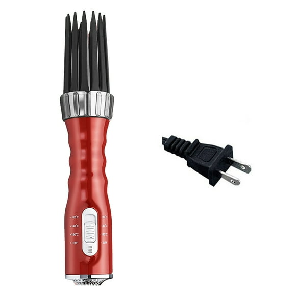 Electric Curler Ionic Flat Iron Fast Heated Comb 3in1 Curls Brush for Man's Beard & Woman's Hair Instant Heating