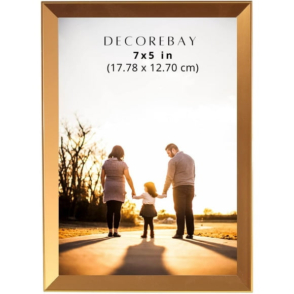 Decorebay Cadre Photo Simple en Aluminium pour la Maison - Or Noir Argent