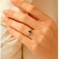 thumbnail image 5 of vylahjewellery 925 Sterling Silver Wedding Proposal Ring Classic Moissanite Birthday Gift Ring Teardrop Blue Gemstone Engagement Anniversary Ring for Women, 5 of 7