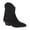 Black, variant on Women's Fringe Ankle Cowboy Boots – Pointed Toe Western Booties