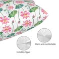 thumbnail image 3 of Fotbe Lotus Flower Funda de Almohada Decorativa Estilo Occidental, Lujo en Algodón, Fundas para Almohadas King, Cojín Estampado para Decoración del Hogar-14"x20", 3 of 6