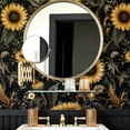 thumbnail image 4 of Vintage Sunflower Floral Wallpaper, Rustic Farmhouse Floral peel and stick wallpaper, waterproof, Home Decor for Bedroom, Living Room, Kitchen Cabinet, Dorm Room, Study Room [17.7 * 118 in], 4 of 8