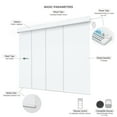 thumbnail image 5 of Yoolax Motorized Sliding Panel Track Blind Blackout Smart Vertical Blinds Electric Window Shade with WiFi Hardwire Power Motor for Patio Glass Door(Blackout Fabric-Pure White,80"W x 84"H), 5 of 7