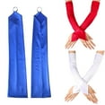 thumbnail image 2 of BIBABLYKE Long Evening Satin Elbow Gloves,Evening Opera Gloves Long Gloves Fancy Dress Gloves 1920s Style Prom Gloves Satin gloves,48cm, 2 of 8
