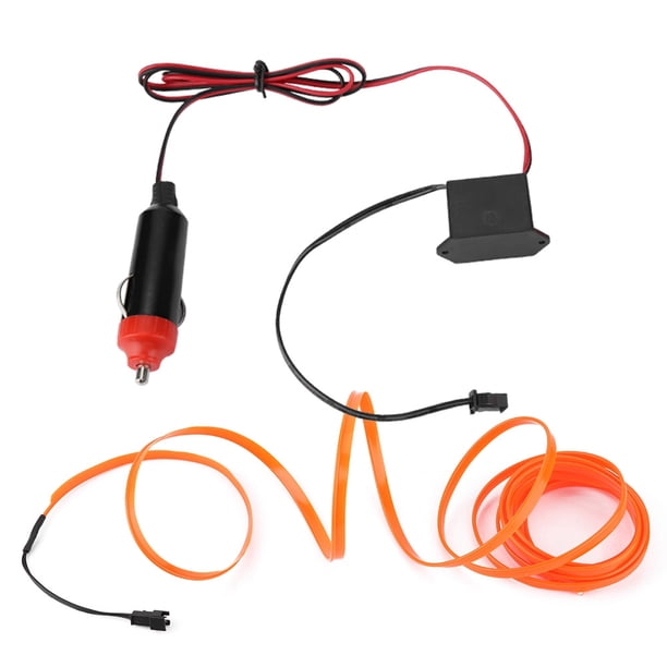 Luz incandescente alambre vehículo luz fría 12v coche luz brillante alambre coche luz fría DC 12V naranja luz brillante alambre coche vehículo luz fría encendedor Drive5 ANGGREK Otros