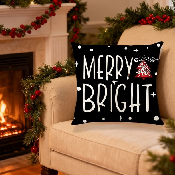 45x45cm Christmas Printed Pillow Cover Series Home Sofa Decoration Cushion Cover Bedroom Pillow Cover