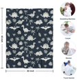 thumbnail image 4 of Gray Dinosaurs Exotic Leaves Blanket,Comfortable Soft Flannel Throw Blanket,All Season,Warm Lightweight Blankets for Sofa Bed Couch Living Room Chair,30"x40", 4 of 4