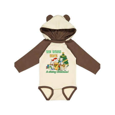 

Inktastic We Wish EWE A Merry Christmas Gift Baby Boy or Baby Girl Long Sleeve Bodysuit