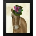 thumbnail image 2 of Fab Funky 12x14 Black Modern Framed Museum Art Print Titled - Horse with Feather Hat, 2 of 5
