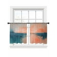 thumbnail image 2 of Abstract Sunrise Sunset Sheer Curtains 54 Inches Long 2 Panels Ocean Modern Oil Painting Light Filtering Semi Sheer Window Curtains Drapes for Bedroom Living Room 52"x54", 2 of 7