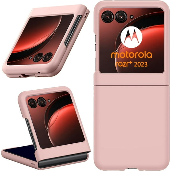 Tianle Compatible with Motorola Razr 2023 Case, Scratch-Resistant Ultra-Thin Skin-Friendly PC Protective Bumper Case for Motorola Razr Plus 2023, Moto Razr Plus, Pink