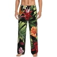 thumbnail image 2 of Kdxio Watercolor Tropical Flowers Print Men's Sleep Pajama Pant Lounge Pants with Pockets, 2 of 8