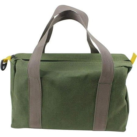 

Heavy Duty Canvas Tool Bag Multi-function High Capacity Tool Storage Handbag Waterproof Canvas Work Bag for Cars Drill Garden and Electrician