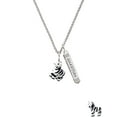thumbnail image 2 of Delight Jewelry Resin Zebra Silvertone Guardian Angel Bar Charm Necklace, 23", 2 of 4
