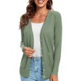 thumbnail image 2 of Urban CoCo Women's Button Down Lightweight Knit Cardigan Sweater with Pockets, 2 of 7