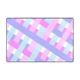 thumbnail image 1 of Bathroom Rug Non-Slip Mat, Super Soft Absorbent Bath Mat - Colourful Checked Stripes Flannel Non-Slip Floor Mat, 36"x24", 1 of 8