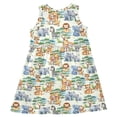 thumbnail image 5 of joogoo Girls Sleeveless Dress Jungle Animals Lions Elephants Stylish Short Sleeve Dresses 8Y, 5 of 7