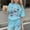 Sky Blue, variant on ITSAME Girls 4th of July Outfit Set, Bow Print Short Sleeve Shirts and Shorts Summer Casual Clothes 2-Piece Black Size 4-5
