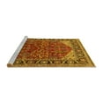 thumbnail image 2 of Ahgly Company Machine Washable Indoor Rectangle Oriental Yellow Industrial Area Rugs, 2' x 5', 2 of 4