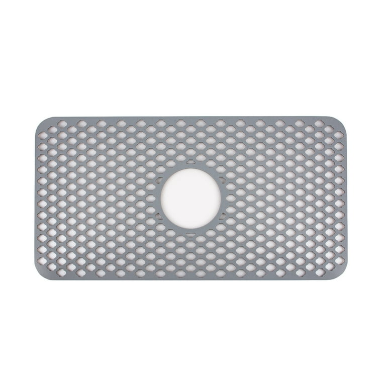 Kitchen Silicone Sink Protector Mat Non-Slip Quick Drying Dish Drain Pad  Moisture Mildew Proof Grid Drain Mat Storage Pad
