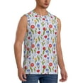 thumbnail image 2 of Daiia Tulips Flowers Printed Men's Tank Tops,Casual Soft Sleeveless Gym Muscle Shirts Bodybuilding Tee-XX-Large, 2 of 8
