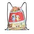 thumbnail image 1 of Goofa Bluey Print Drawstring Backpack Bag Sport Gym Sackpack Cinch Bags Drawstring Bags Draw String Sport Bag-Small, 1 of 6