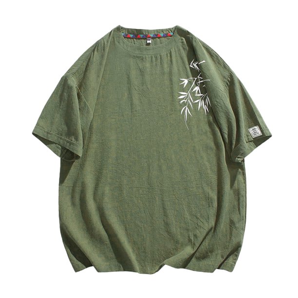 Top Suelto Impreso de los Hombres, Camiseta de Cuello Redondo de Algodón de Manga Corta para Ropa Casual Y de Vacaciones, Camiseta Transpirable, Blusa Ligera