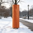 thumbnail image 6 of Tree Rhizome Protector Winter Cold Protection Cover for Trees and Shrubs, Aluminum Foil Insulated Tree Trunk Wrap for Freeze Frost Wind Sun Protection, 100x30cm, 100%Oxford Cloth Construction, Brown, 6 of 6