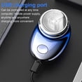 thumbnail image 3 of Mini Electric Shaver USB Rechargeable Waterproof Wet Dry Travel Razor Portable Men Beard Trimmer Hair Remover Tool Father Husband Boyfriend Gift, 3 of 8