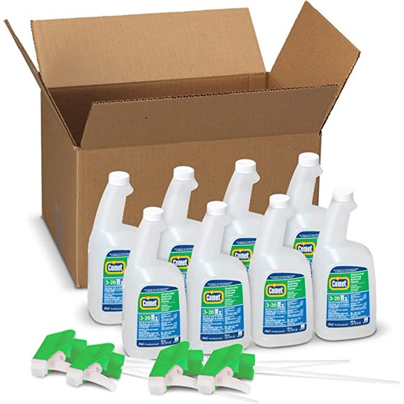 Comet 1105 Nettoyant Désinfectant-Sanitaire pour Salle de Bain, Bouteille à Gâchette de 32 Oz, 8/boîte