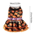 thumbnail image 3 of Aoznliie Dog Clothes, Halloween Pumpkin Lace Dress for Small Cats Dogs, M 6.6-8.8lb Cute Pet Outfit for Halloween Party & Pet Cosplay, Black, 3 of 7