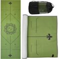 thumbnail image 1 of Toallas de yoga, toalla antideslizante para esterilla de yoga caliente con puntos de agarre, manta de yoga de microfibra suave súper absorbente para pilates, 72 pulgadas x 24 pulgadas, verde, 1 of 5