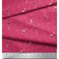 thumbnail image 3 of Soimoi Pink polyester Crepe Fabric Glass,Straw & Drinks Summer Designs Print Fabric by Yard 42 Inch Wide, 3 of 3