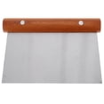thumbnail image 1 of Stainless Steel Cutting Blade Stainless Steel Dough Scraper Wood Handle Dough Scraper, 1 of 9