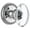 Bright Chrome, variant on Grandeur Provence Crystal Door Knob with Newport Plate