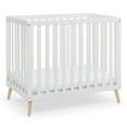 thumbnail image 5 of Delta Children Essex Convertible Mini Baby Crib with 2.75-Inch Mattress, Bianca White/Natural, 5 of 15